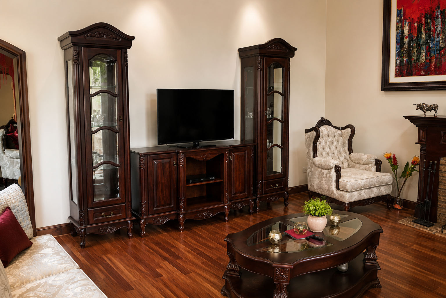 Mueble TV con talla